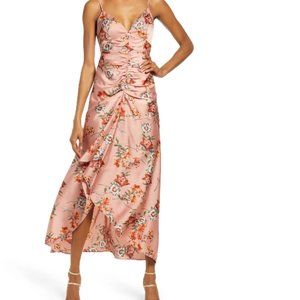 Floral Pink Midi Dress #108